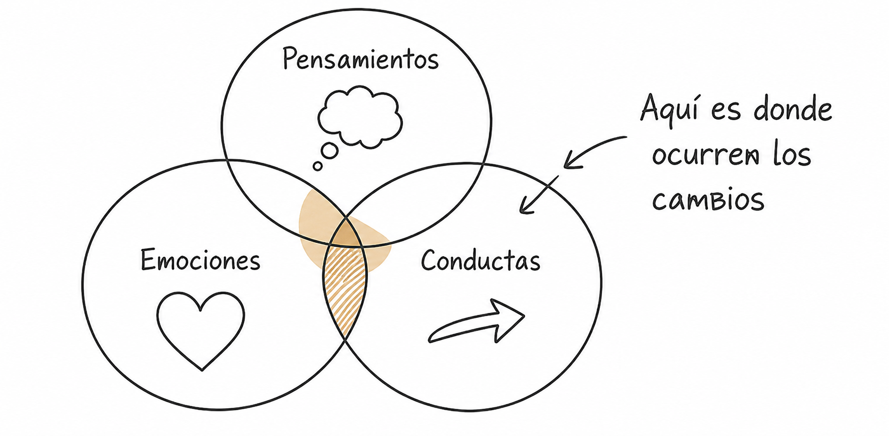 Diagrama de pensamientos, emociones y conductas